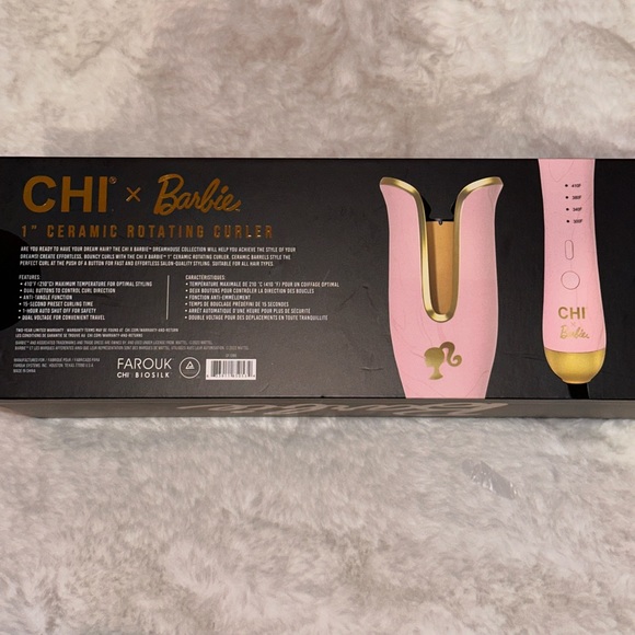 Chi x Barbie 1” ceramic rotating curler Barbie - Picture 2 of 3
